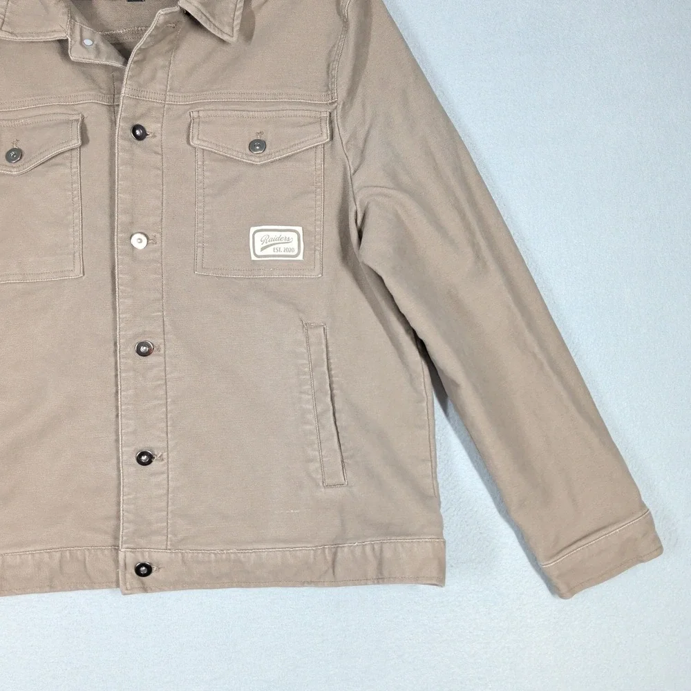 Darius Rucker Jacket Mens‎ XL Tan Las Vegas Raiders DR_35JK238 NFL Trucker Coat